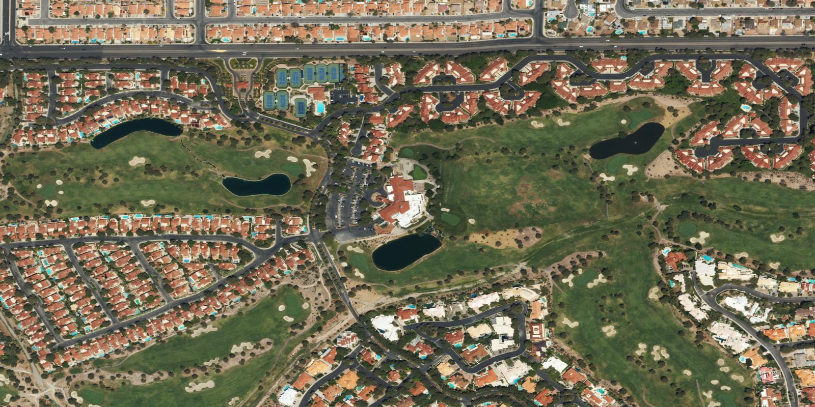 Satellite view of Spanish Trail Country Club