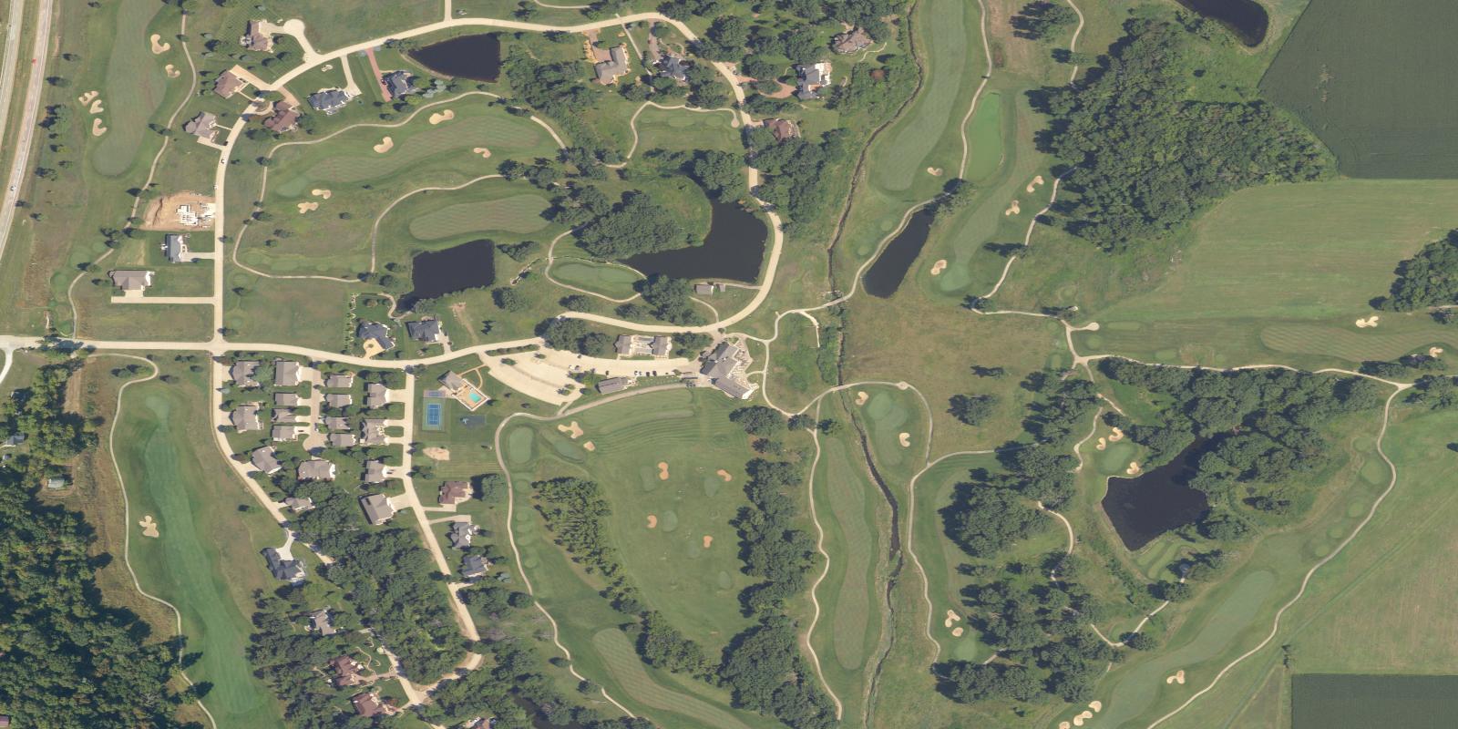 Satellite view of Spirit Hollow Golf Course
