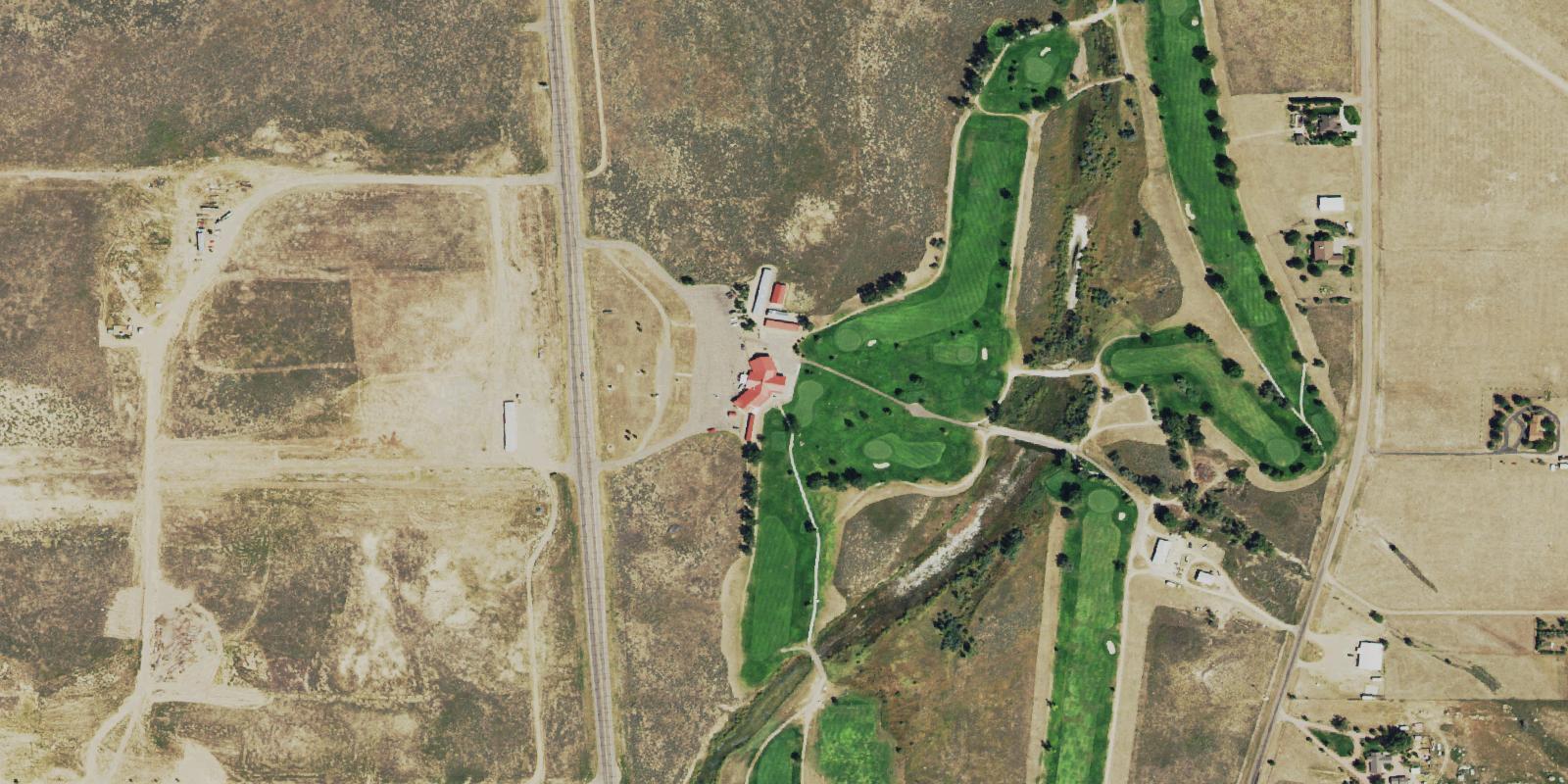 Satellite view of Spreading Antlers Golf Course