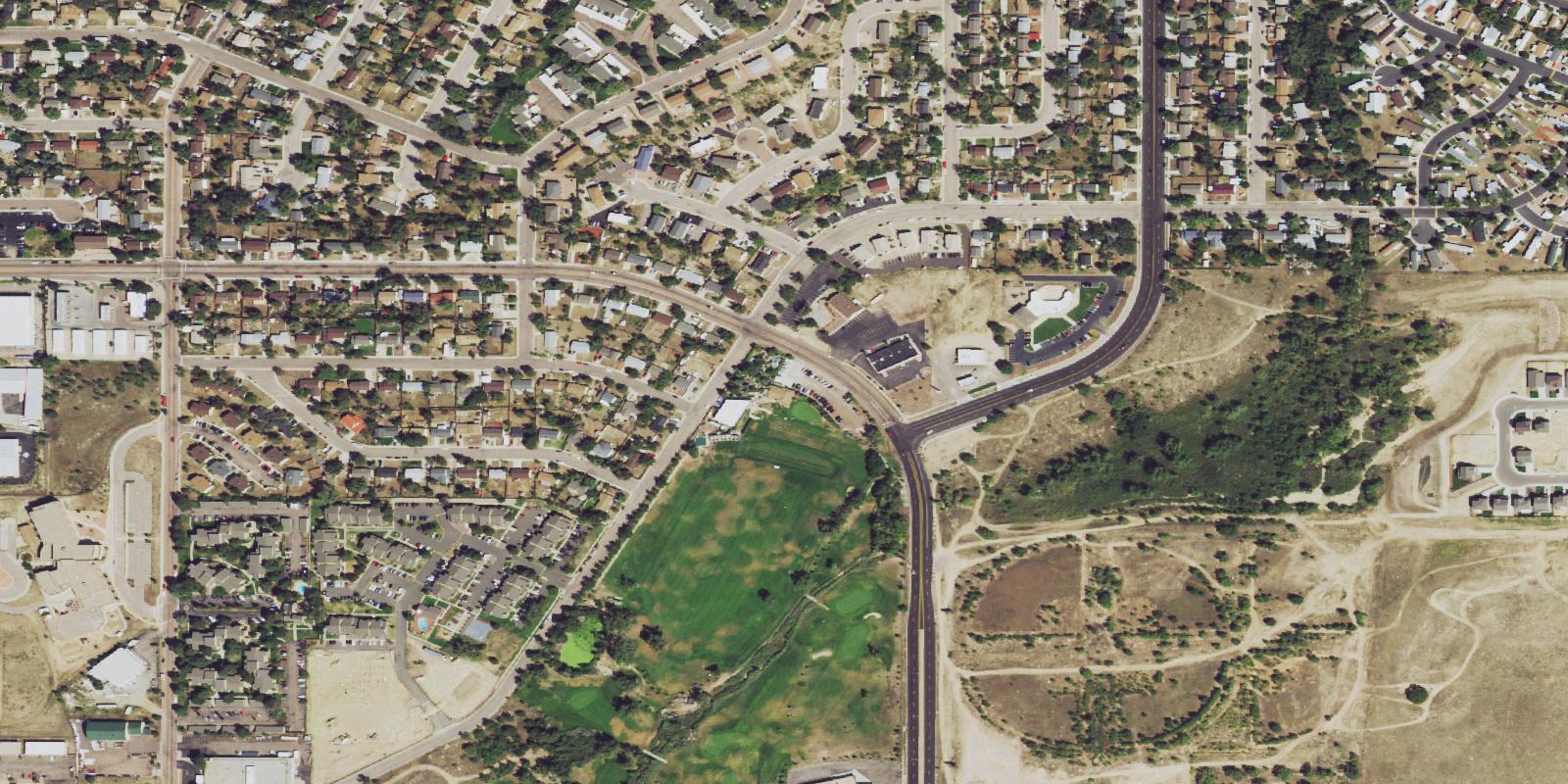 Satellite view of Springs Ranch Golf Course