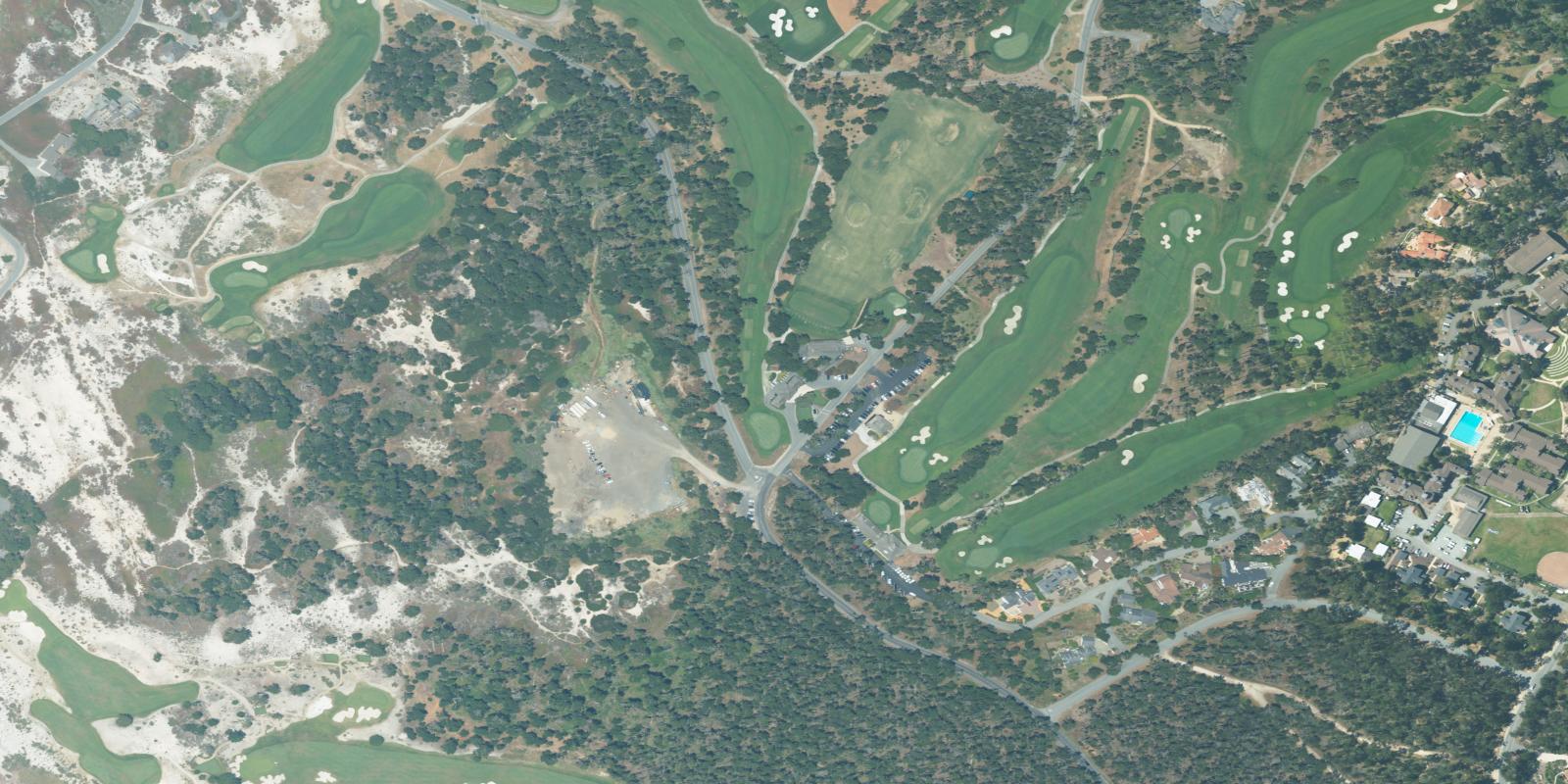 Satellite view of Spyglass Hill Golf Course
