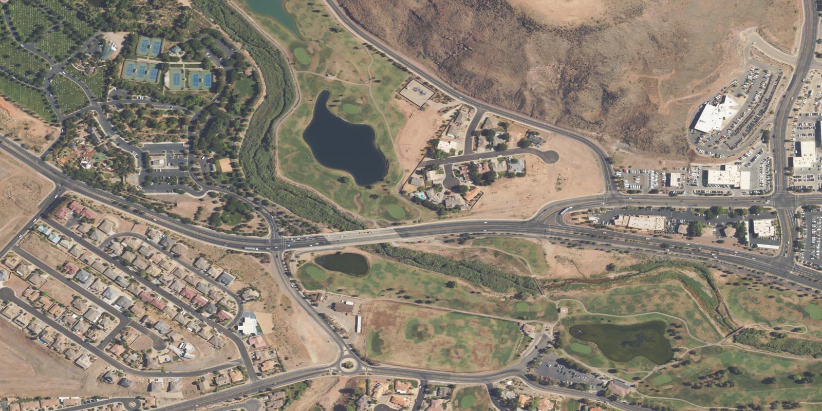 Satellite view of St. George Municipal Golf Course