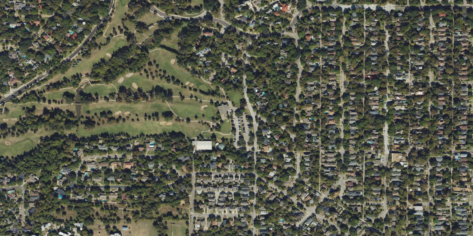 Satellite view of Stevens Park Golf Course