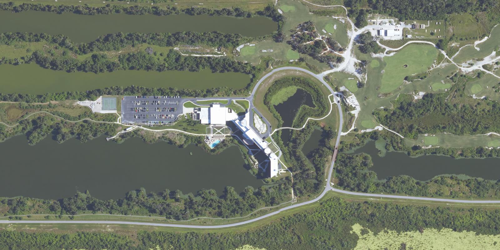 Satellite view of Streamsong Red