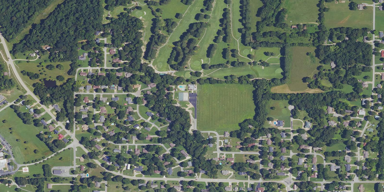 Satellite view of Sugar Creek Country Club