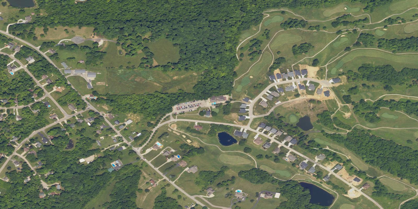 Satellite view of Sugar Ridge Golf Club