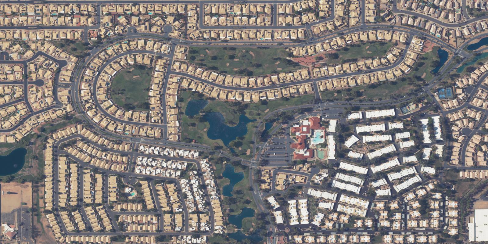 Satellite view of Sun Village Golf Course