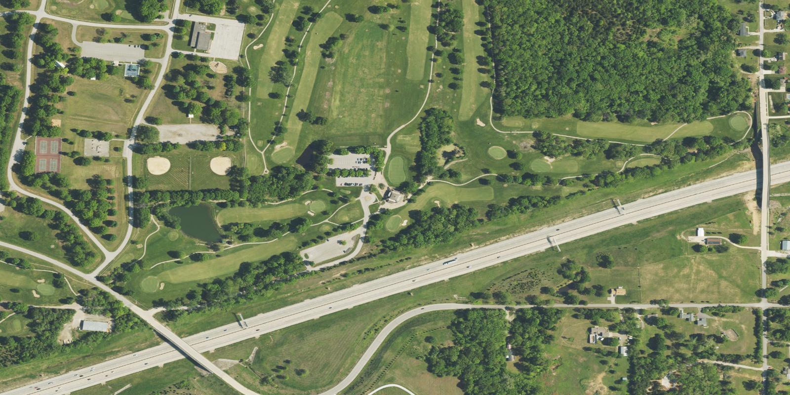 Satellite view of Sunflower Hills Golf Course
