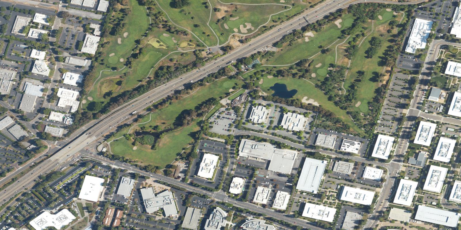 Satellite view of Sunnyvale Municipal Golf Course