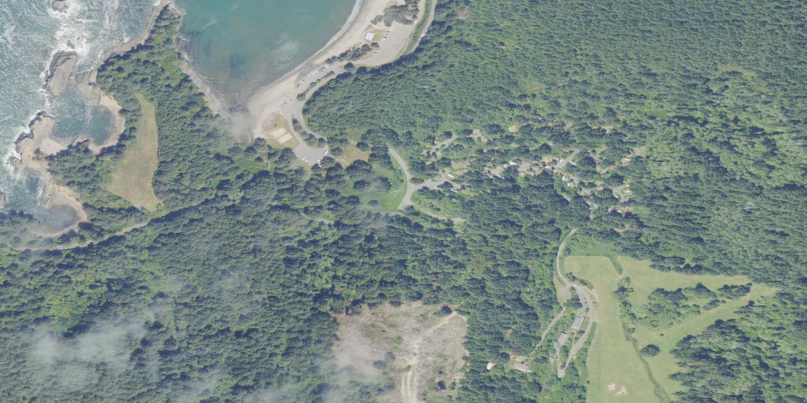 Satellite view of Sunset Bay Golf Course