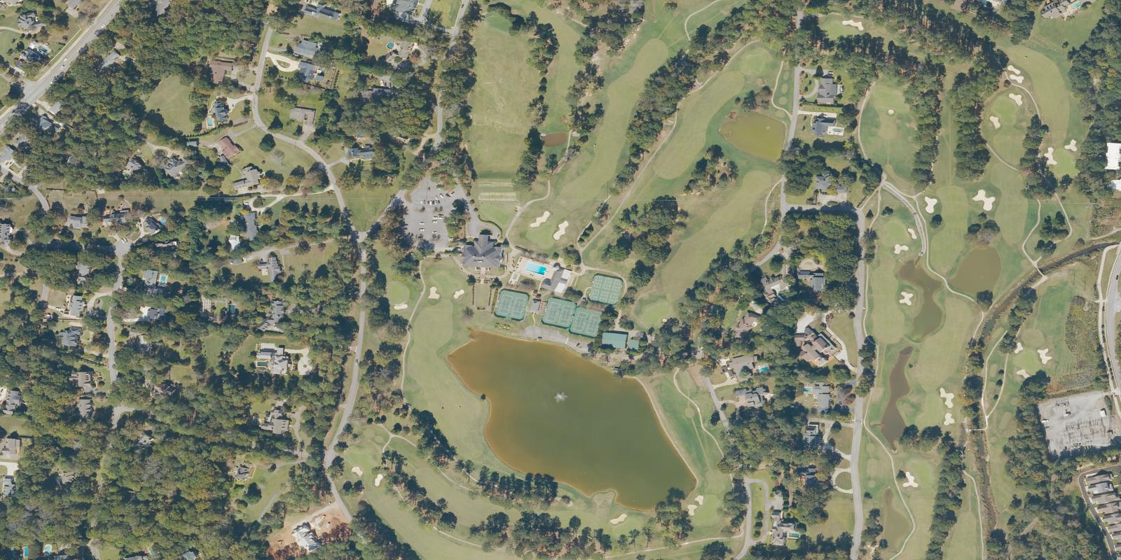 Satellite view of Sunset Hills Country Club