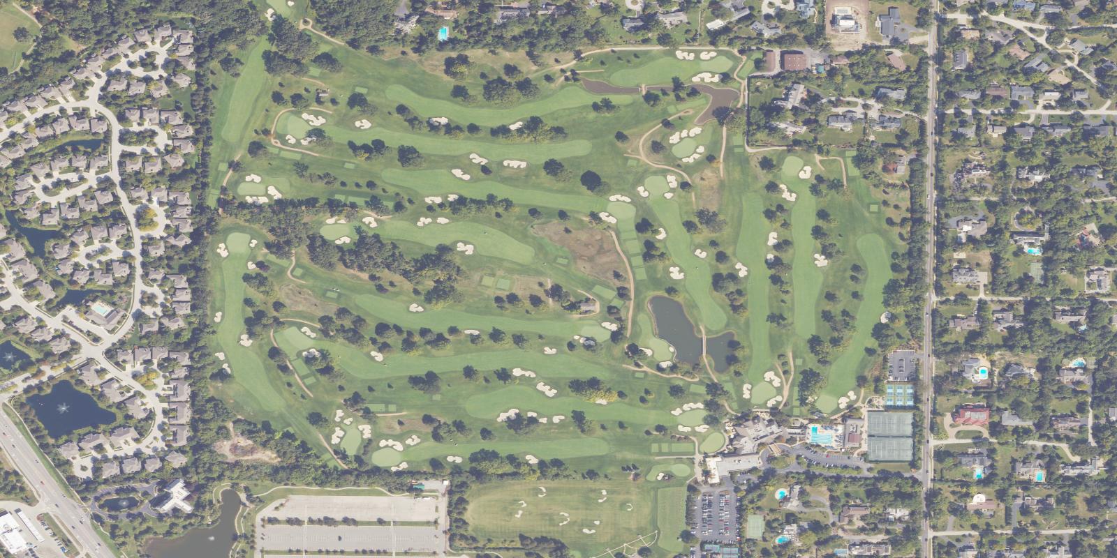 Satellite view of Sunset Ridge Country Club