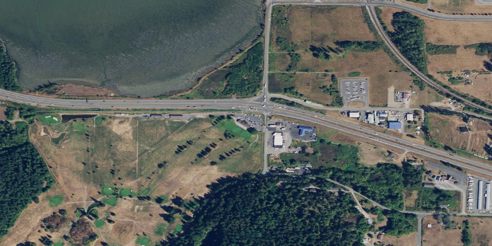 Satellite view of Swinomish Golf Links