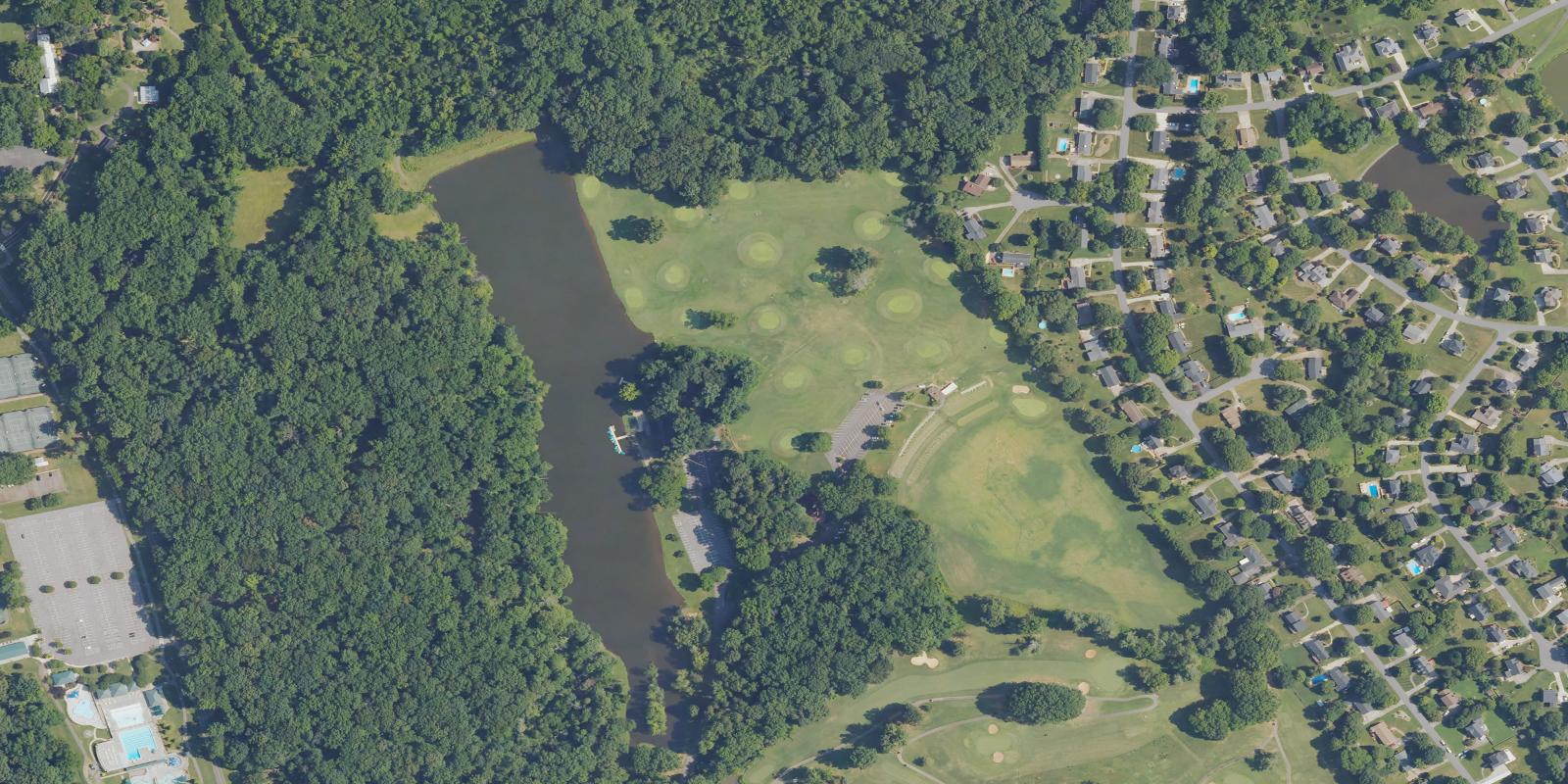 Satellite view of Tanglewood Golf Club Par 3 Course