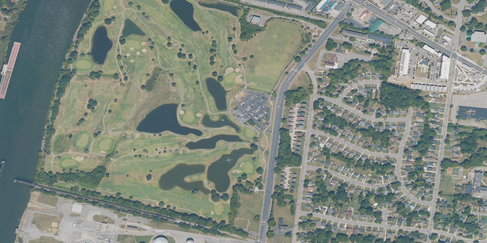 Satellite view of Ted Rhodes Golf Course