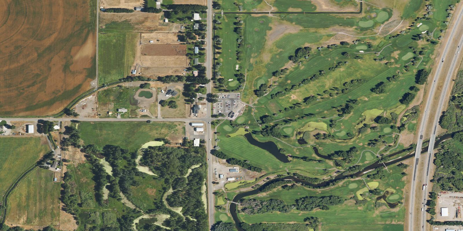 Satellite view of Teton Lakes Golf Course South Fork