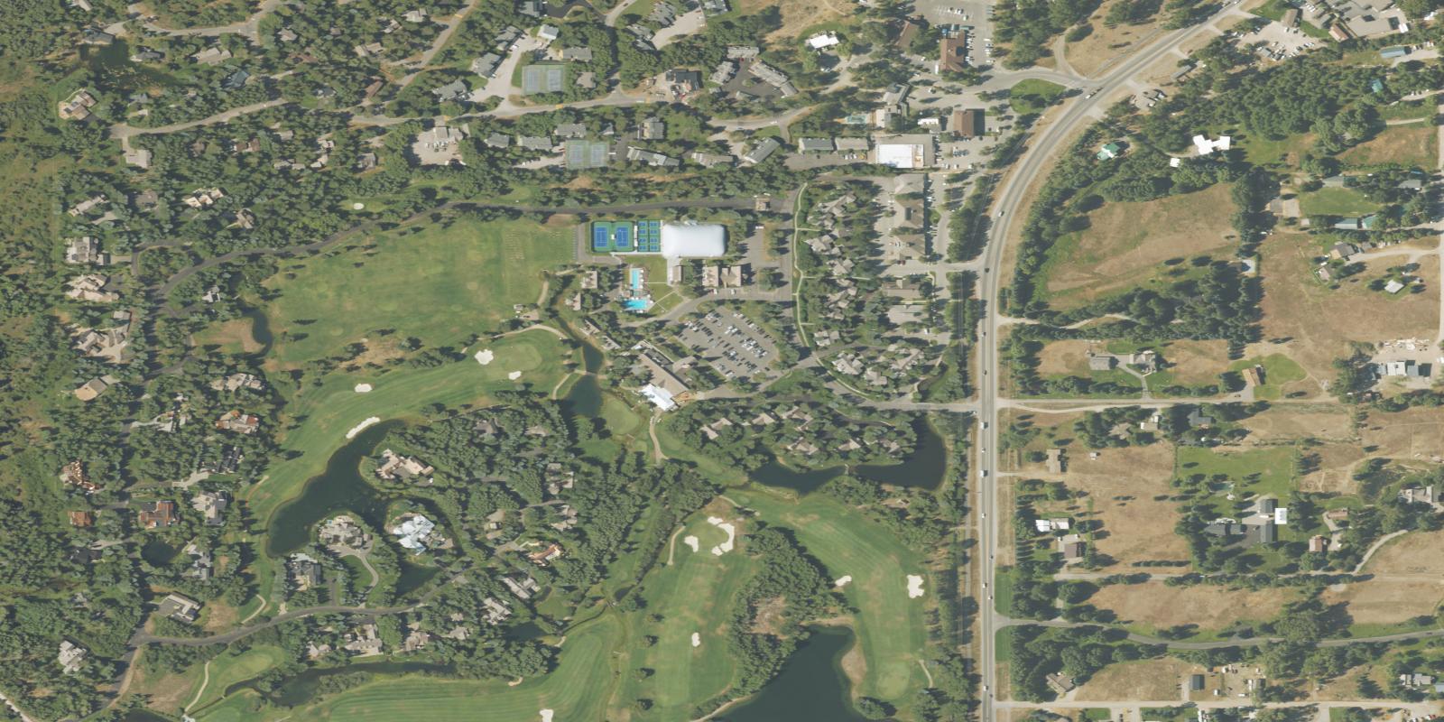 Satellite view of Teton Pines Golf Club