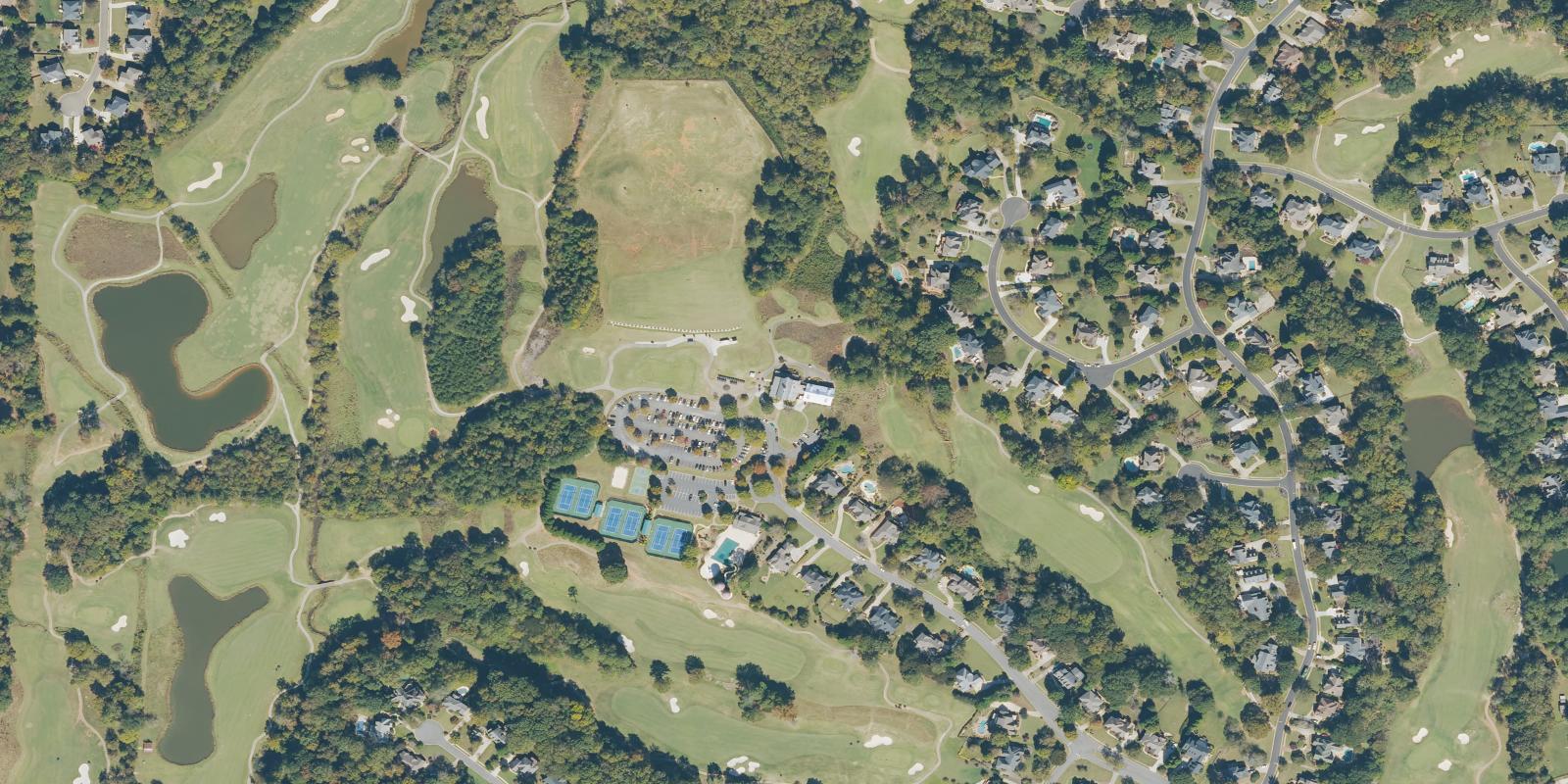 Satellite view of The Golf Club At Bradshaw Farm Blue Nine