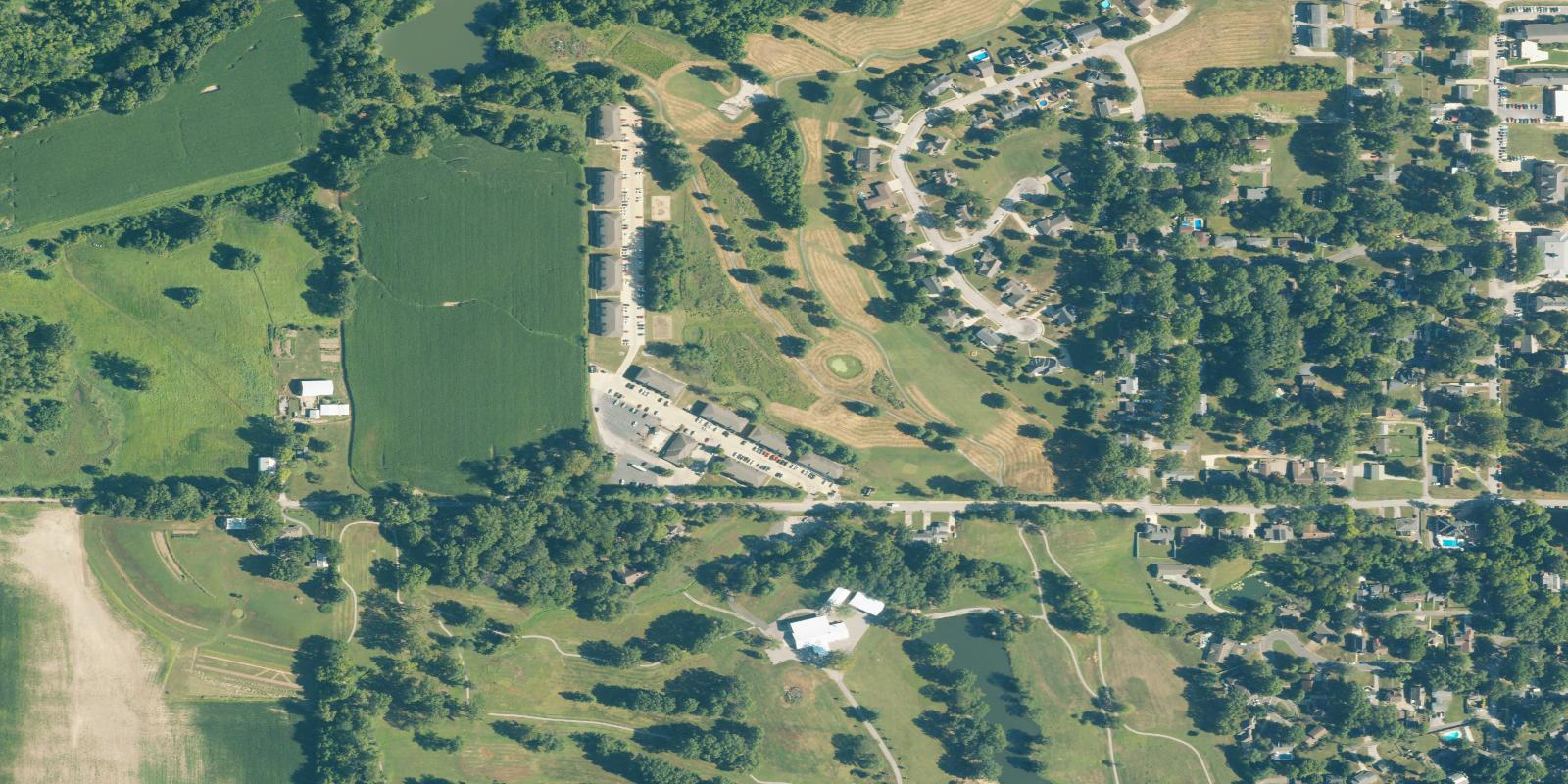 Satellite view of The Hills Golf Club at McKendree University