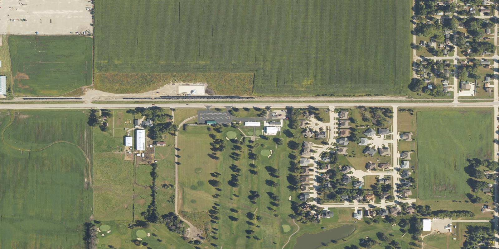 Satellite view of The Legacy Golf Course at the 19