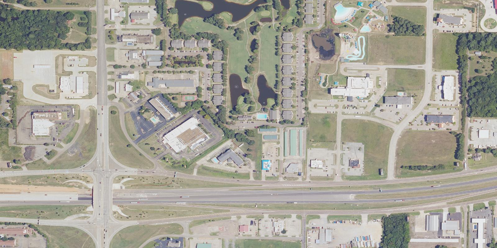 Satellite view of The Links At Texarkana Golf Athletic Club