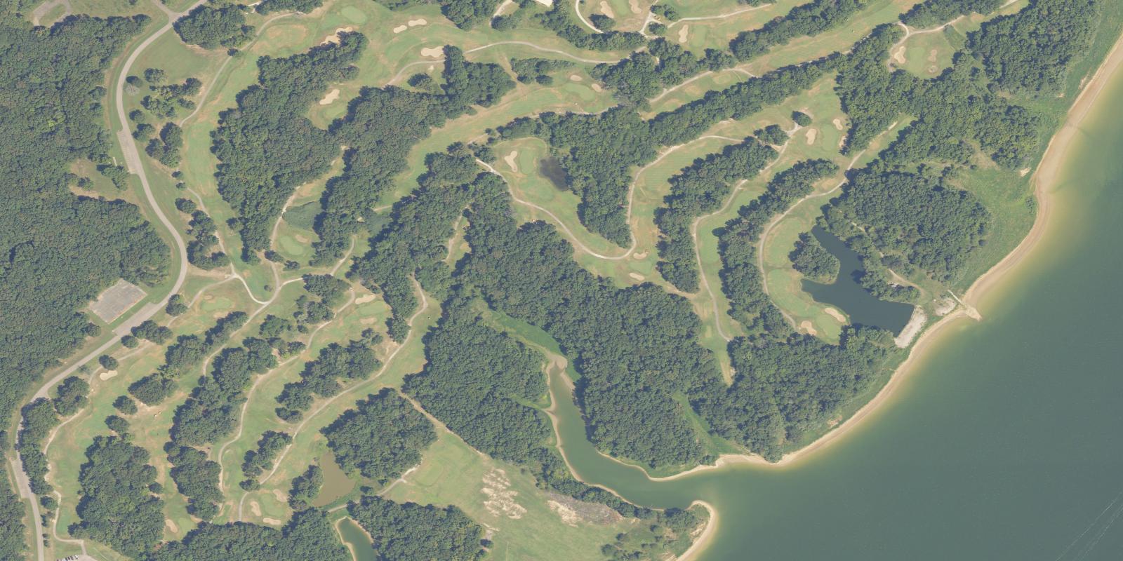 Satellite view of The National Golf Course at Eagle Creek