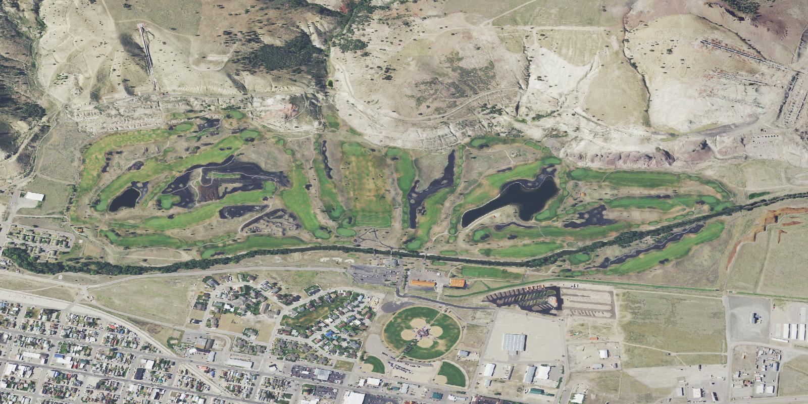 Satellite view of The Old Works Golf Course