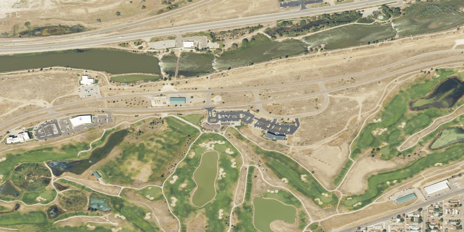 Satellite view of Three Crowns Golf Course