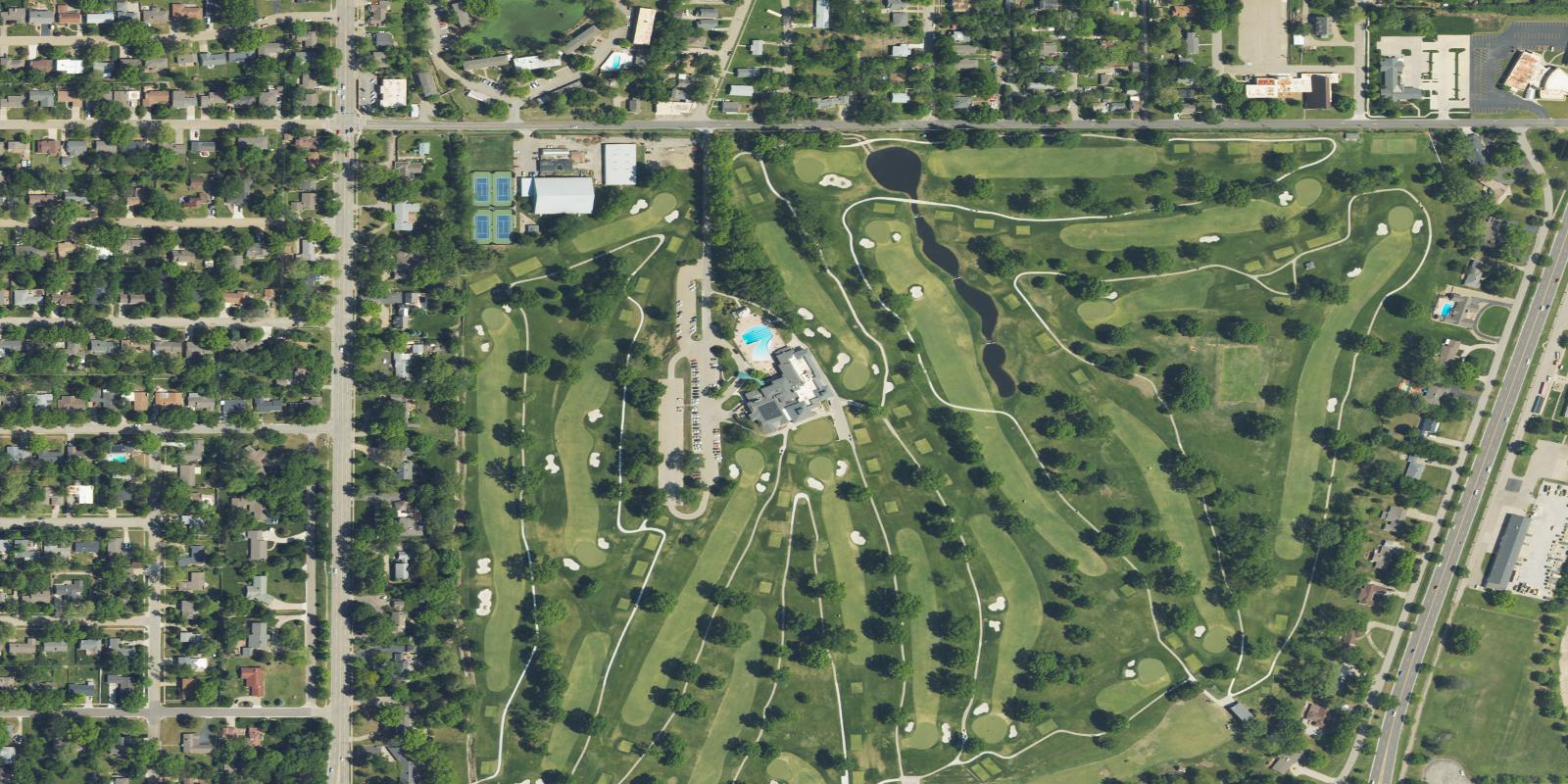 Satellite view of Topeka Country Club