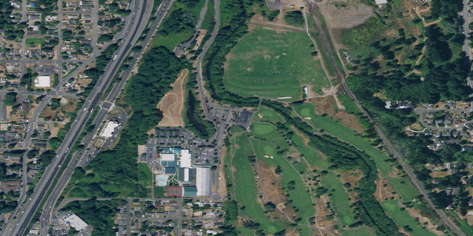 Satellite view of Tumwater Valley Golf Club