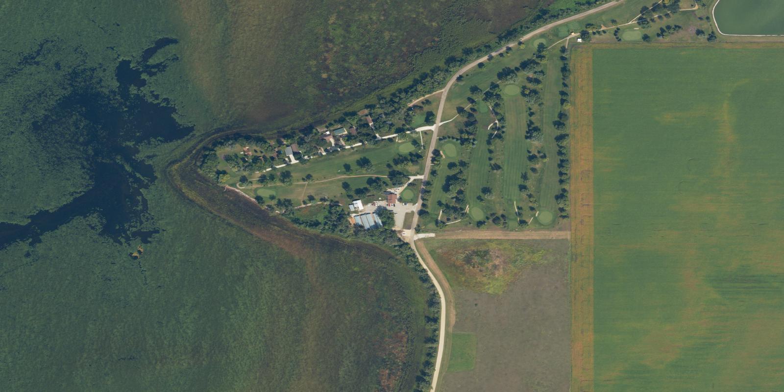 Satellite view of Twin Lakes Golf Course