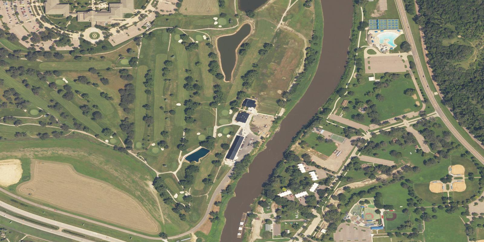 Satellite view of Two Rivers Golf Course