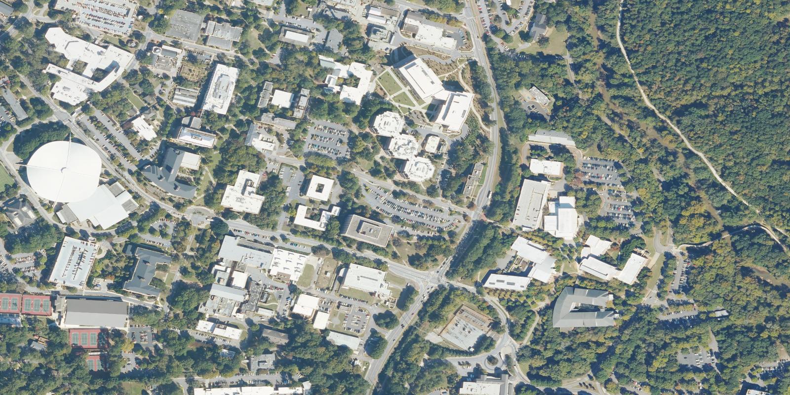 Satellite view of University of Georgia