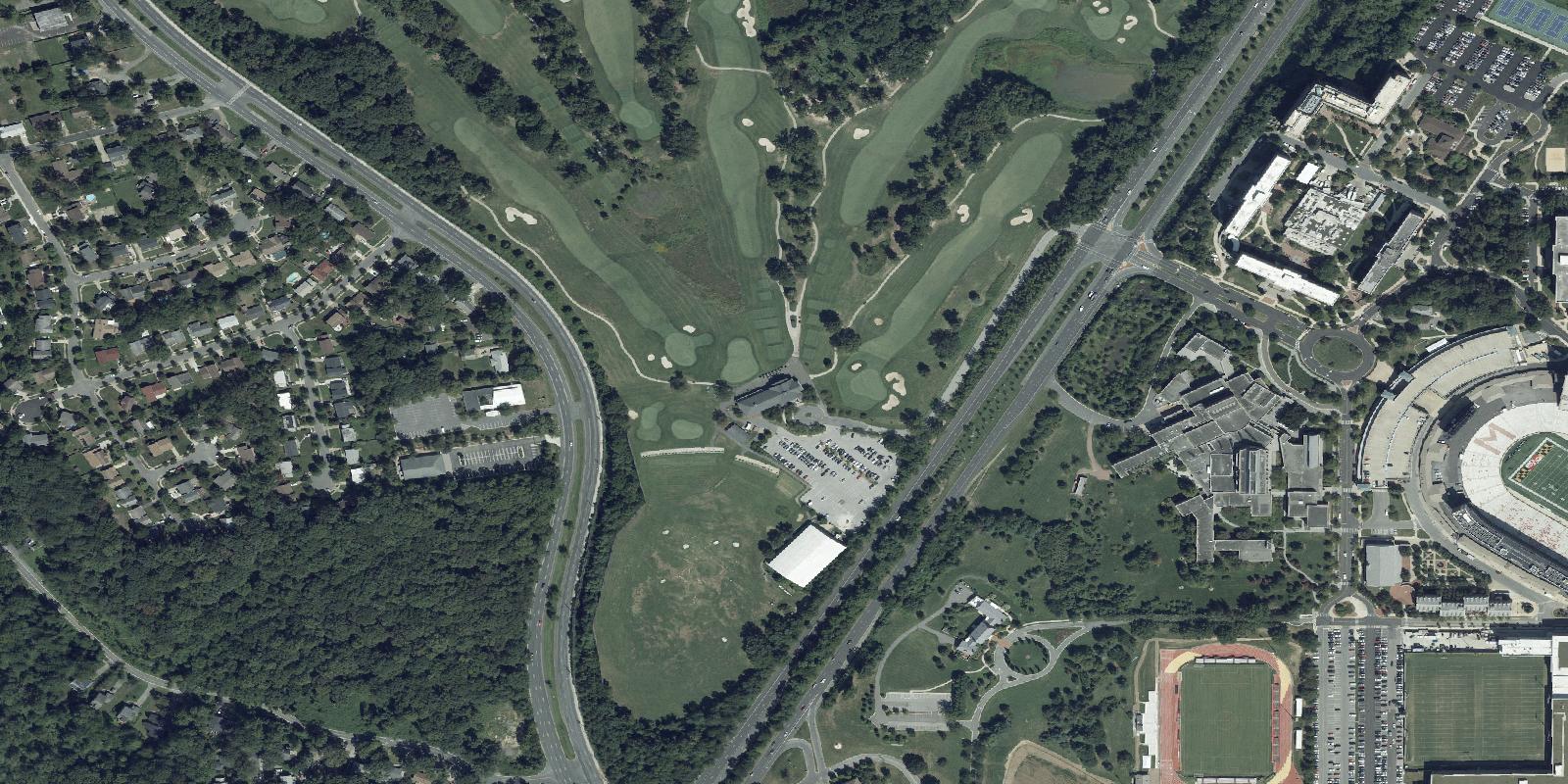 Satellite view of University of Maryland Golf Course