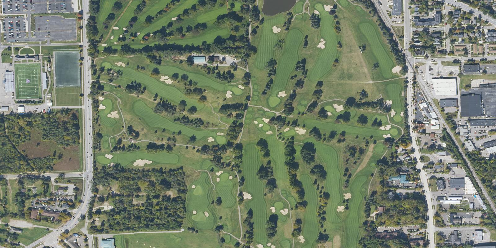 Satellite view of University of Michigan Golf Course