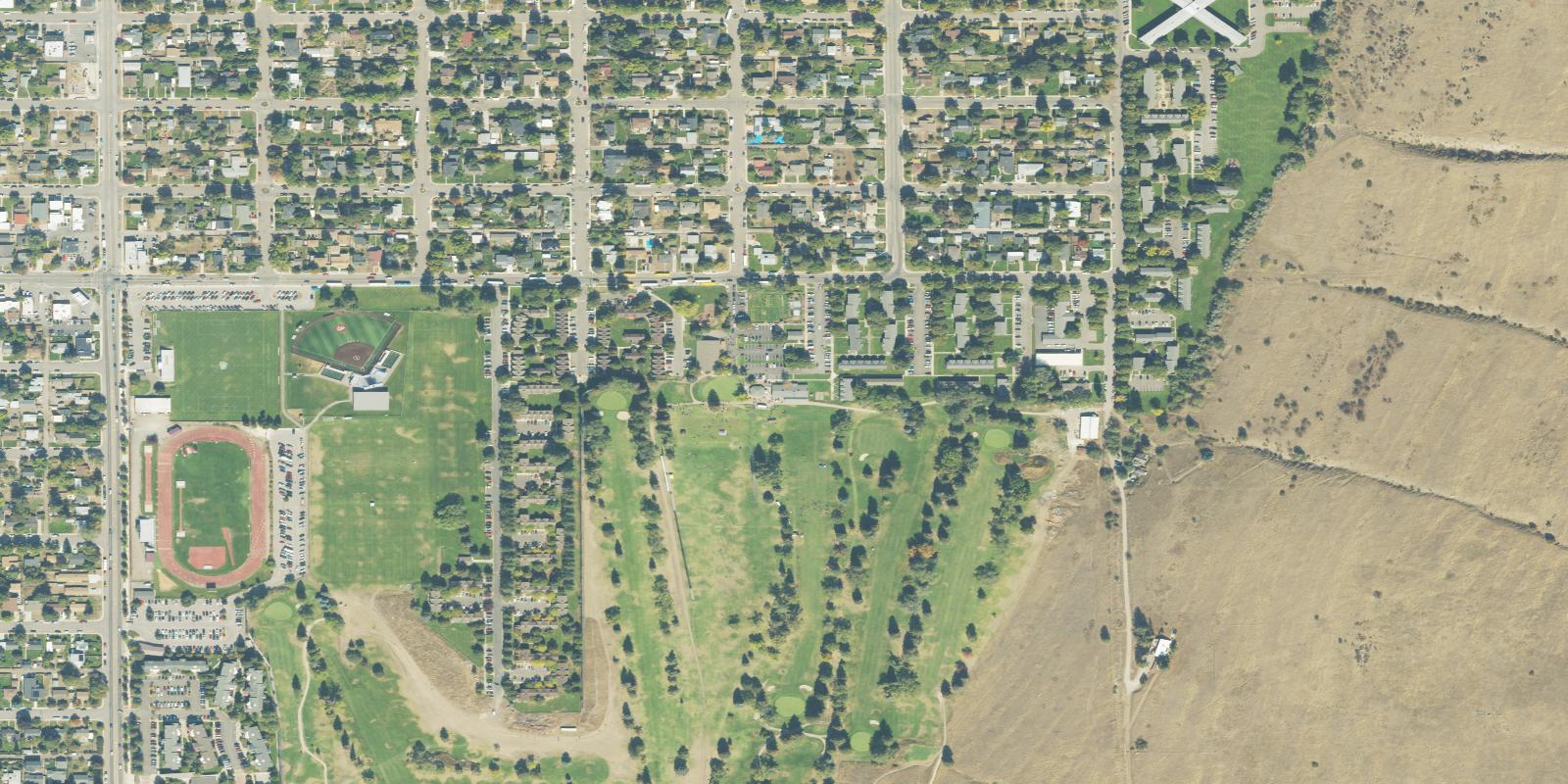 Satellite view of University of Montana Golf Course