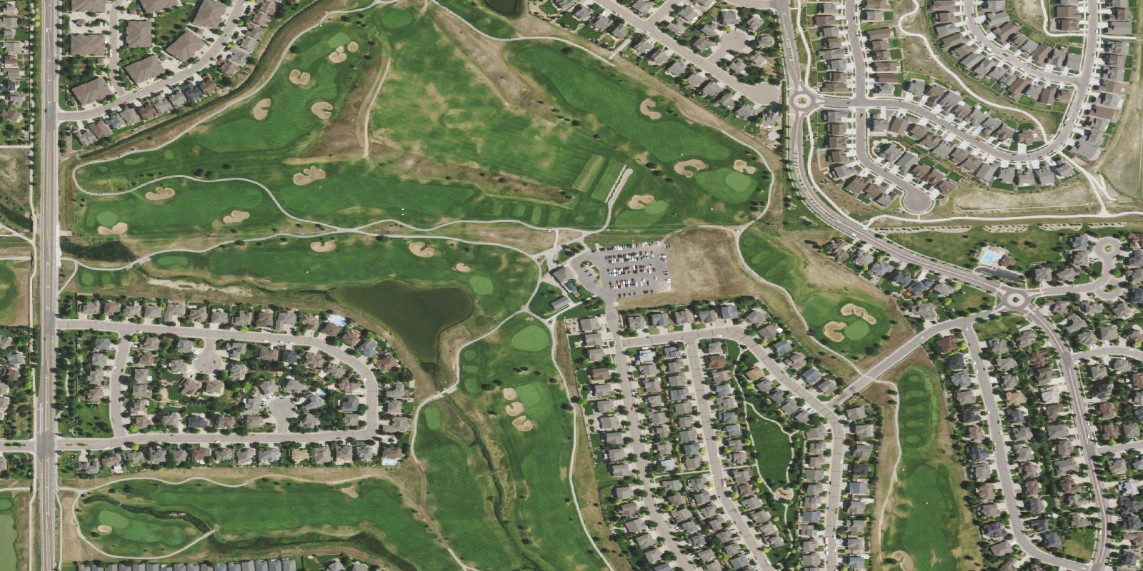 Satellite view of Ute Creek Golf Course