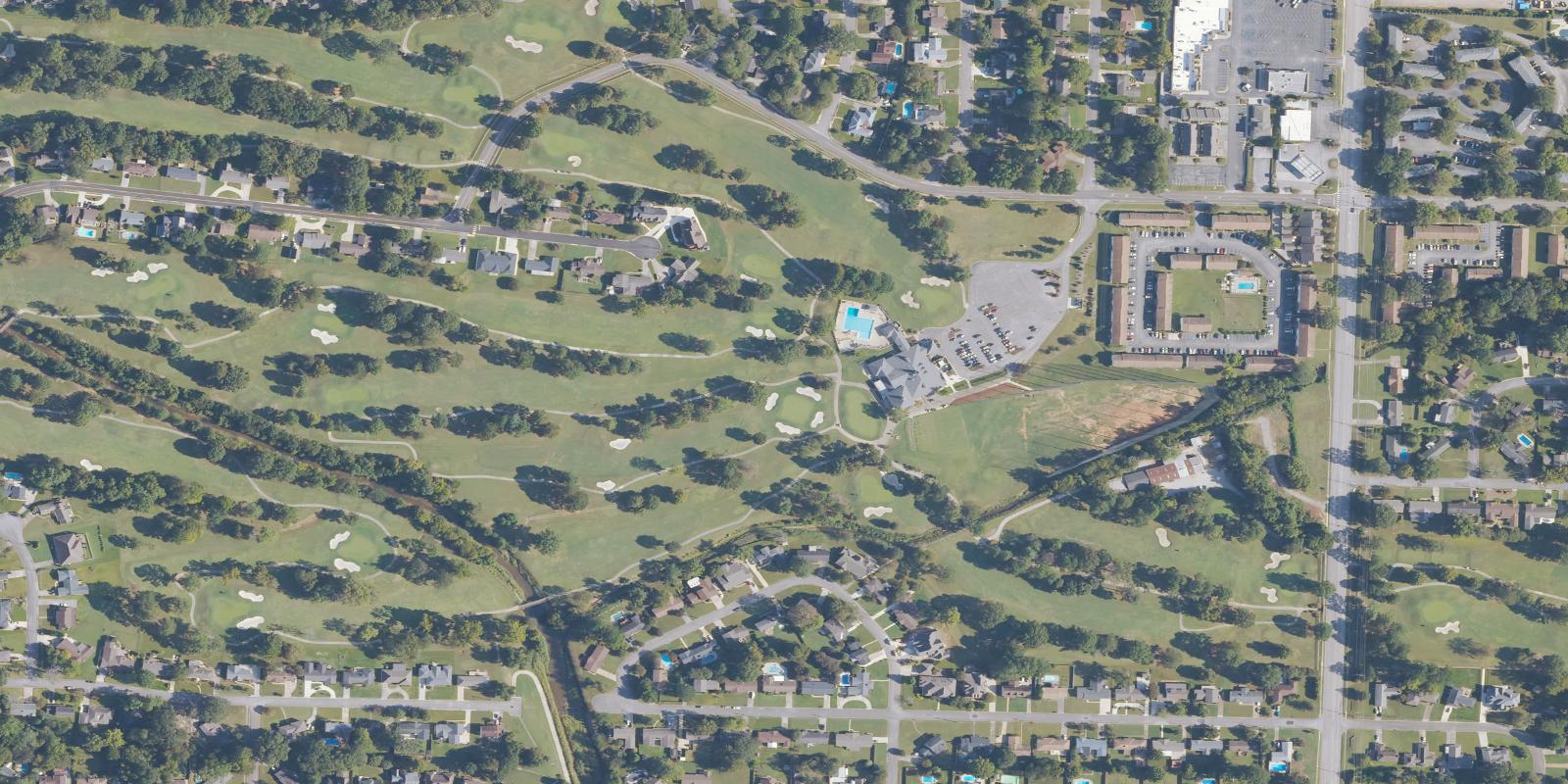 Satellite view of Valley Hill Country Club