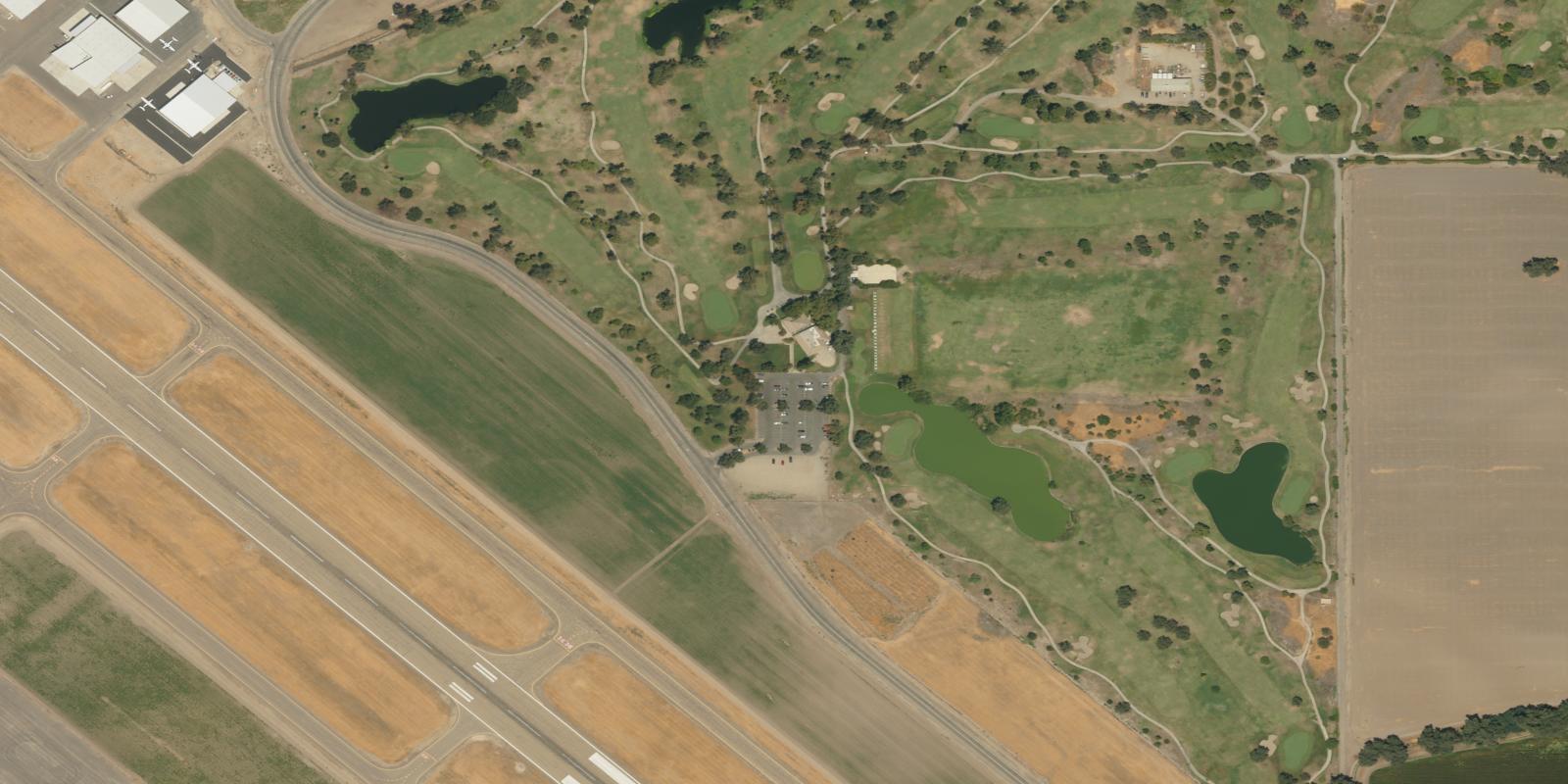 Satellite view of Valley Oaks Golf Course