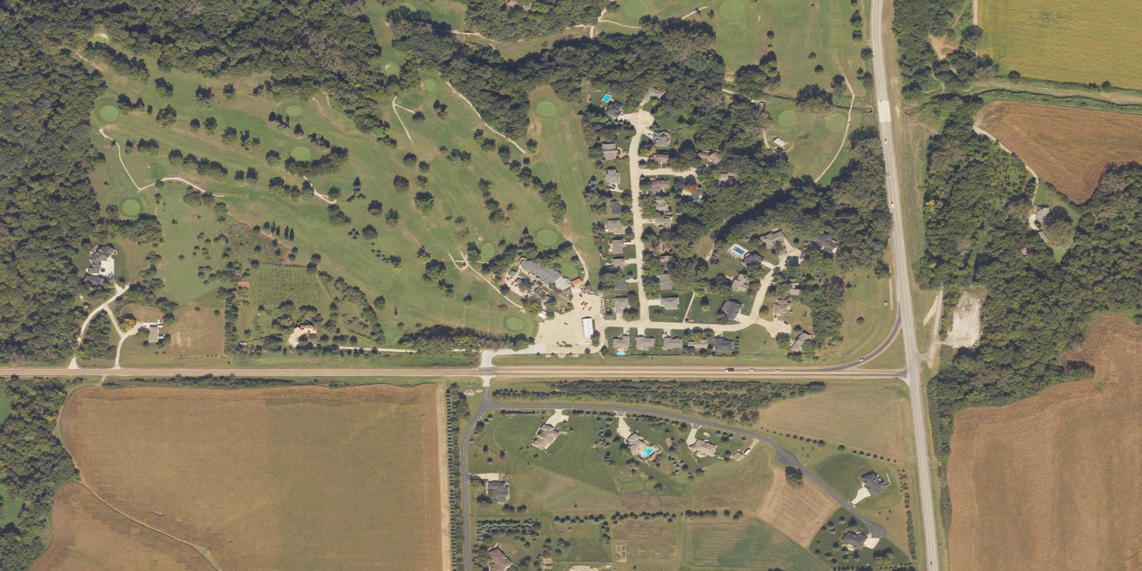 Satellite view of Valley View Golf Course - NE