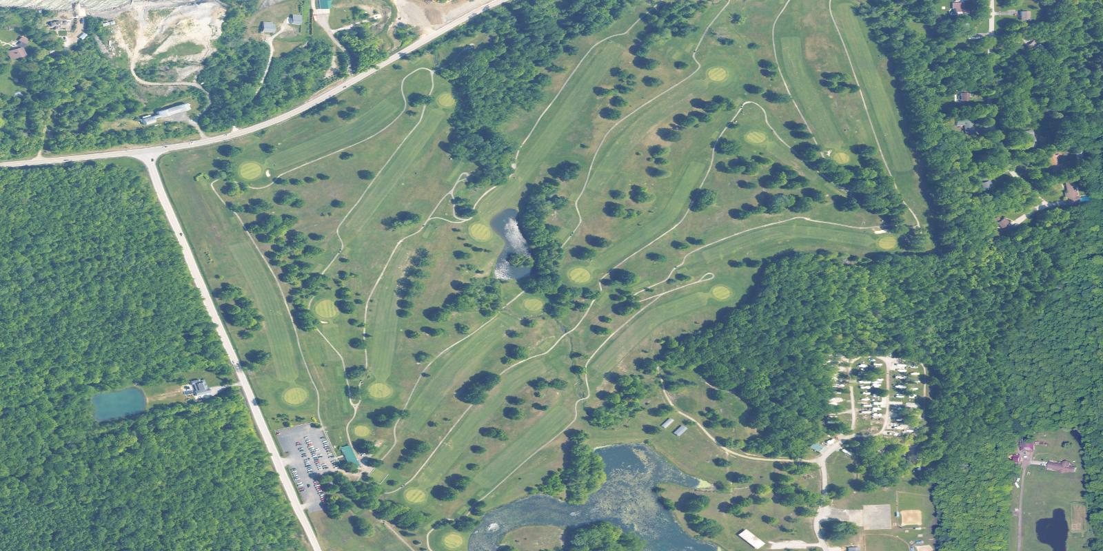 Satellite view of Village Green Golf Course