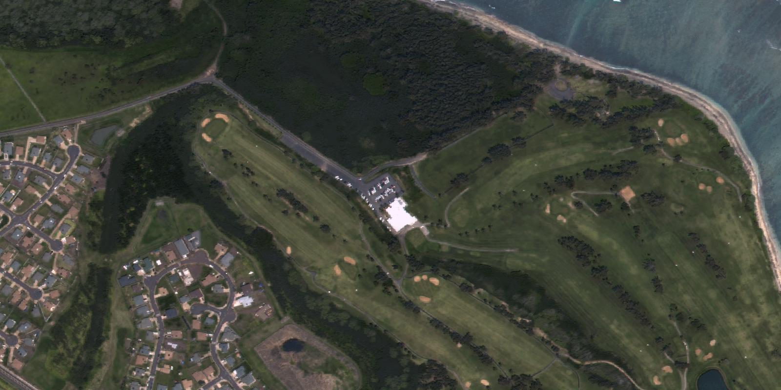 Satellite view of Waiehu Municipal Golf Course