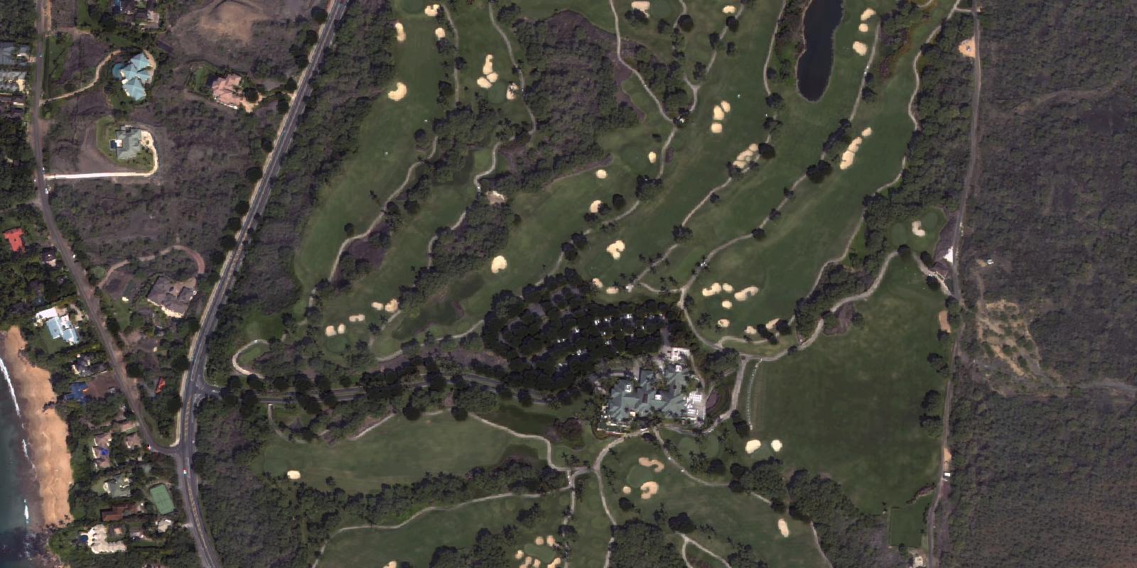 Satellite view of Wailea Golf Club - Emerald Course