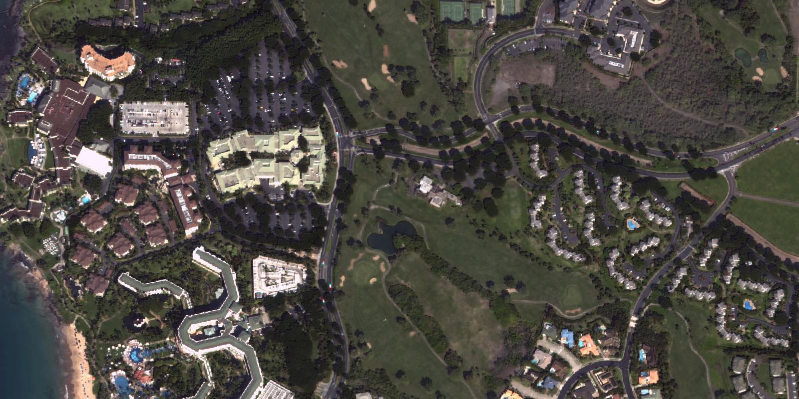 Satellite view of Wailea Golf Club - Old Blue Course