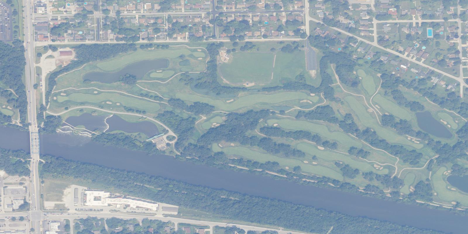 Satellite view of Water's Edge Golf Club