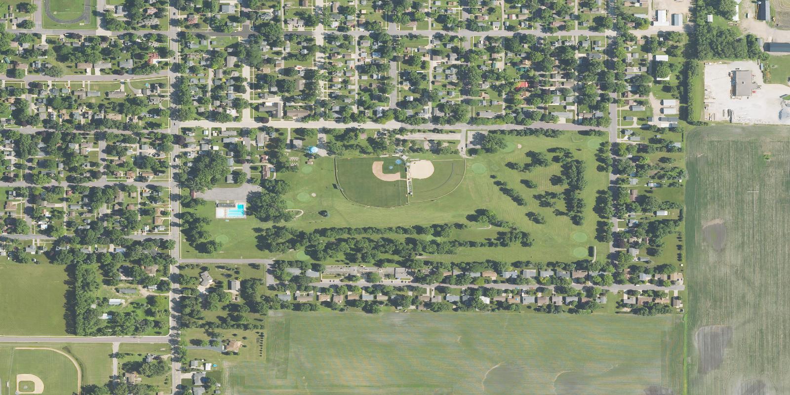 Satellite view of Wells Golf Course