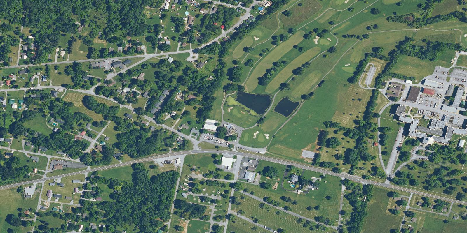 Satellite view of Western Hills Golf Course
