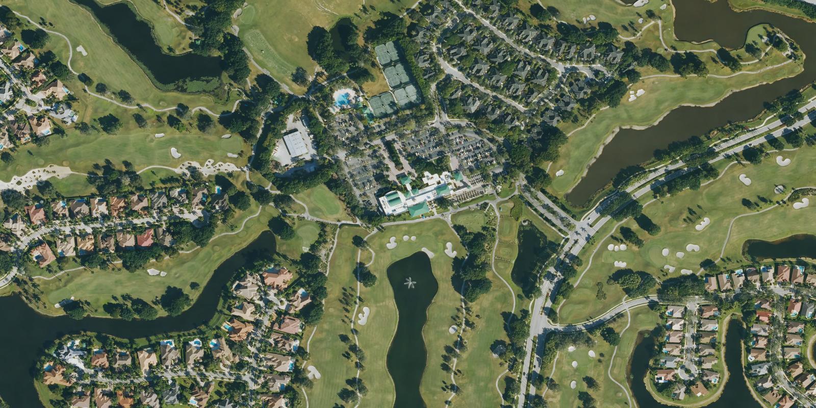 Satellite view of Weston Hills Country Club