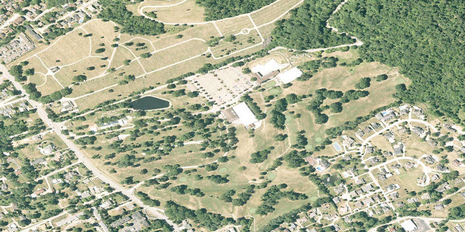 Satellite view of Wheeling Park Municipal Golf Course