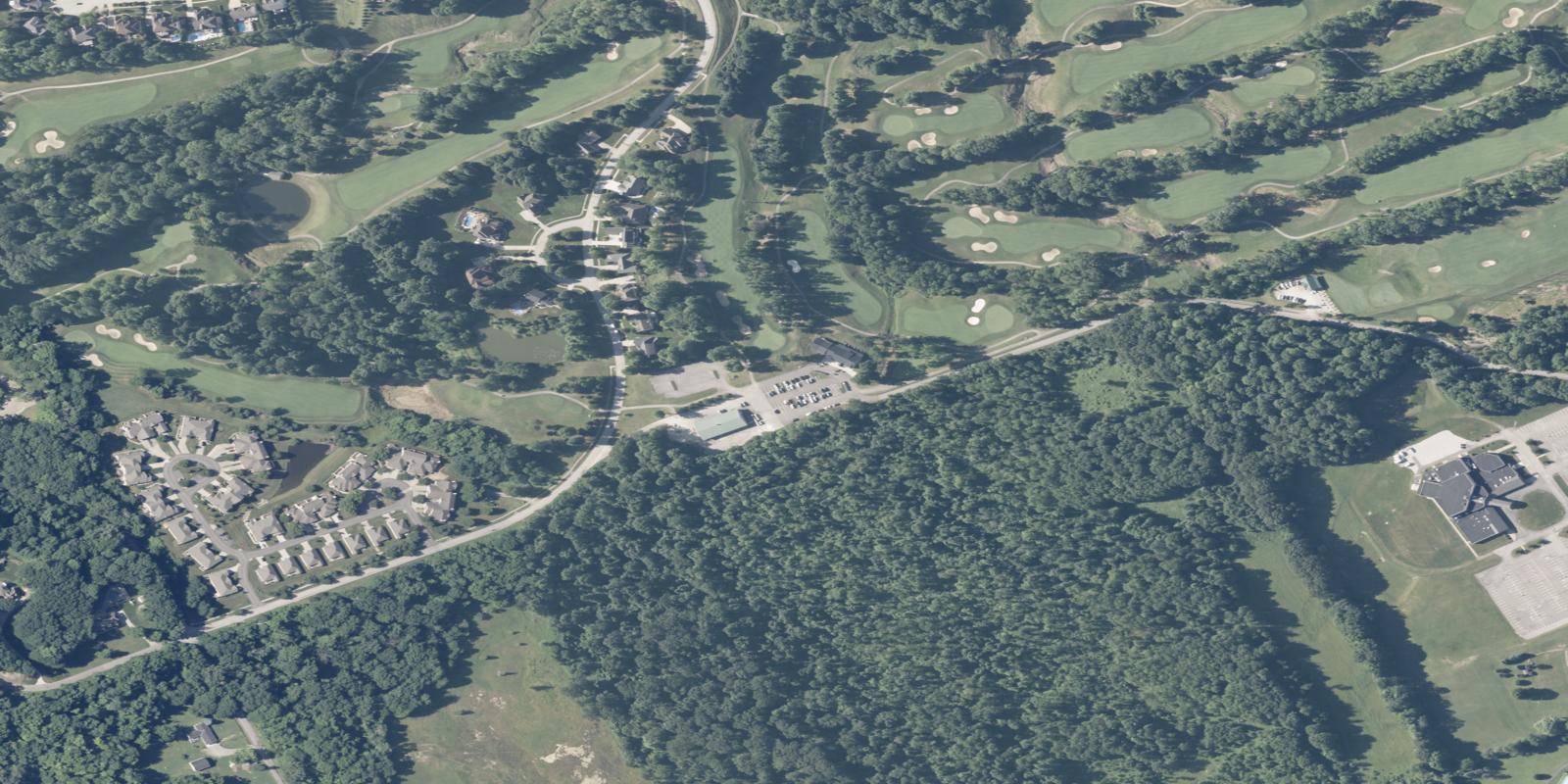 Satellite view of Whispering Woods Golf Course